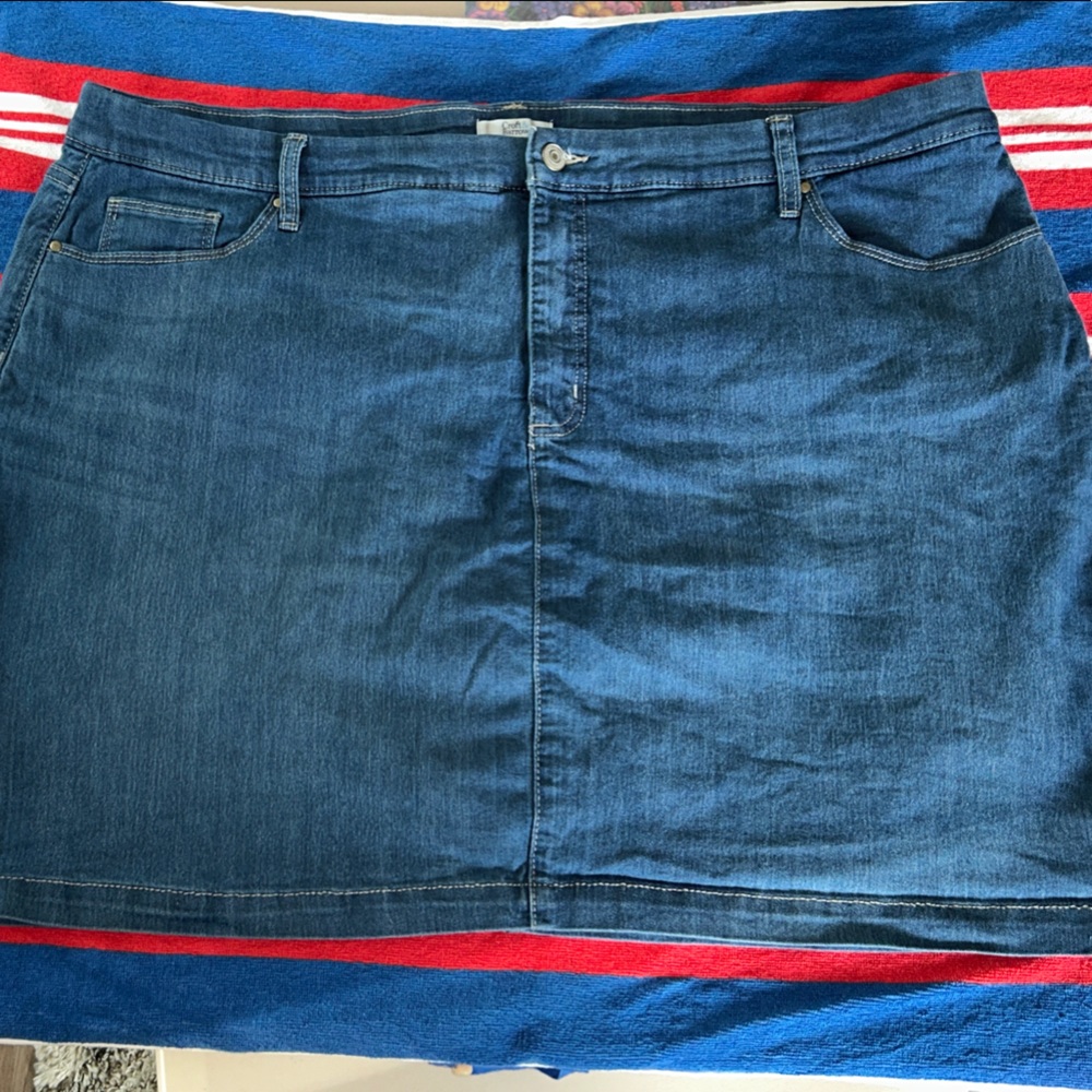 Croft & Barrow Blue Denim Skirt
